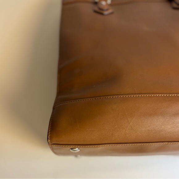 Coach Cognac Leather Charlie Tote Bag - Picture 10 of 16